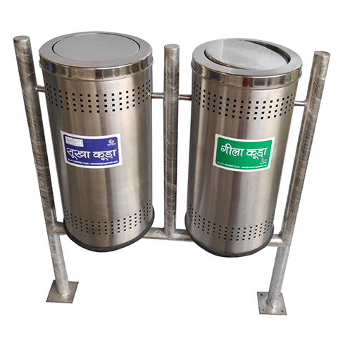 Stainless Steel Dustbin with Stand