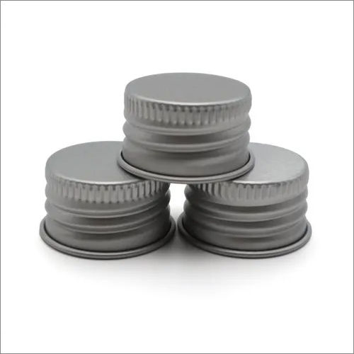 Silver Aluminum Bottle Screw Cap