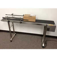 Ink Jet Conveyor System - Stainless Steel, 220 Volt | Gray Reciprocating Vertical Conveyor, 1 Year Warranty, Efficient Industrial Ink Jetting