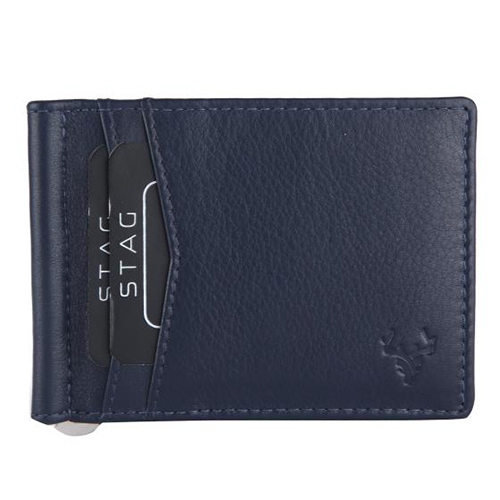 Fashion Leather Wallet - Leather, Various Sizes Available, Modern Design, Folded Style, Stylish Blue Color