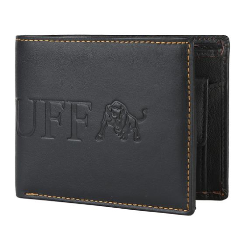 Bold Wildbuff Mens Leather Wallet - Leather, Different Sizes Available, Black | Folded Design for Compact Storage, Stylish and Functional