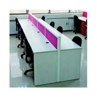 White Back To Back Modular Workstation