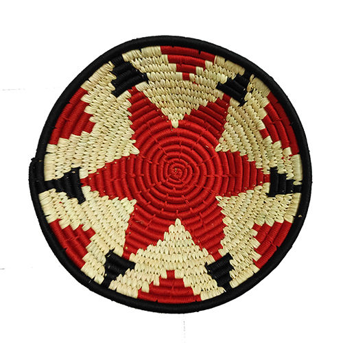 Black-Multicolour Handicraft Sabai Grass Home Decor Wall Plate