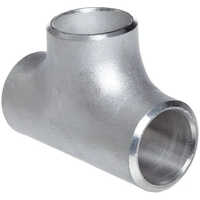 Butt Weld Equal Tee Fitting - Mild Steel, Round Shape, Silver Color | Welding Connection For Industrial & Commercial Use