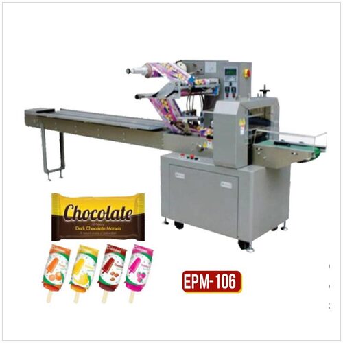 Candy Packaging Machine - Stainless Steel, Silver | Electric Drive, Heavy Duty, Automatic Packaging Line