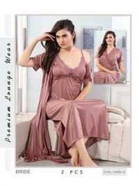 satin 2 pc nighty