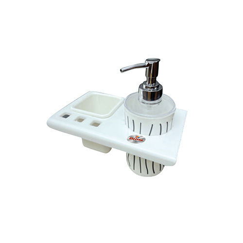 Wall Mount Acrylic Soap Dish With Soap Dispenser