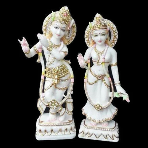 Marble Radha Krishna Statue