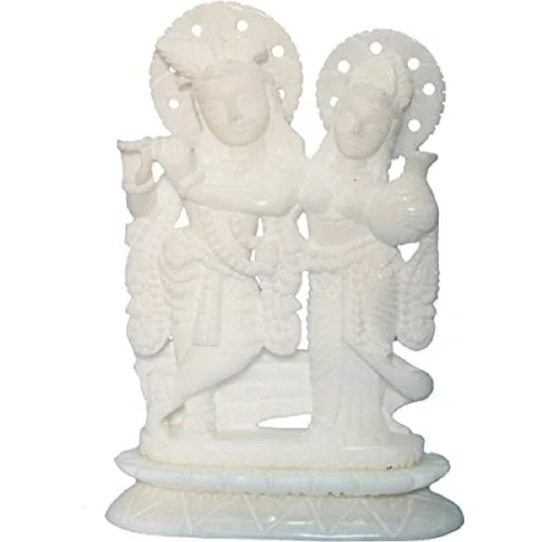 Makrana White Marble Radha Krishna Statue