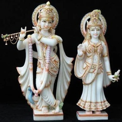 Makrana Marble Radha Krishna Statue