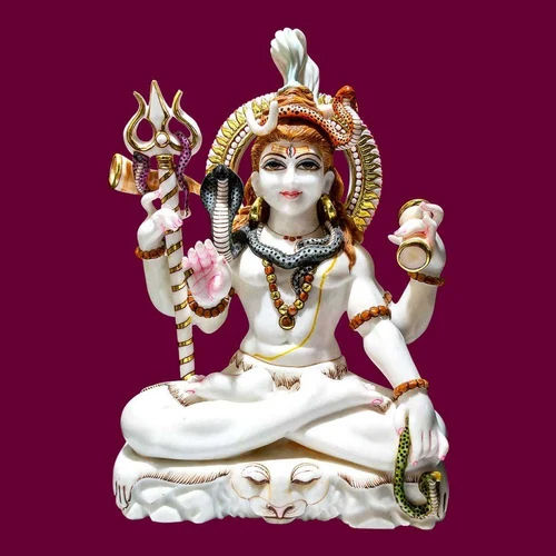 White Marble Shiva Statue