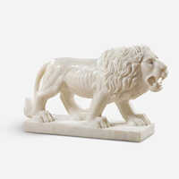 Marble Lion Statue - Size: As Per Requirement