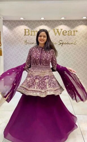 Designer Party Wear Look Top Lehenga and Dupatta Suit