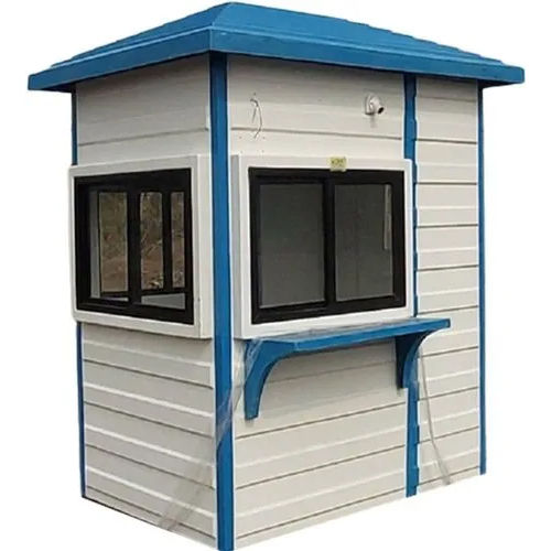 White And Blue FRP Office Cabin