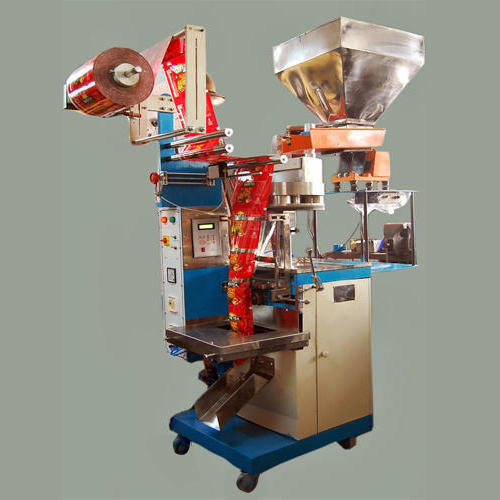 Namkeen Packaging Machine - Stainless Steel, Silver/Blue | Automatic Heavy Duty Packaging Line