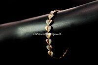 Rose Gold Light Weight Natural Diamond Love Bracelet