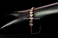 Rose Gold Light Weight Natural Diamond Love Bracelet