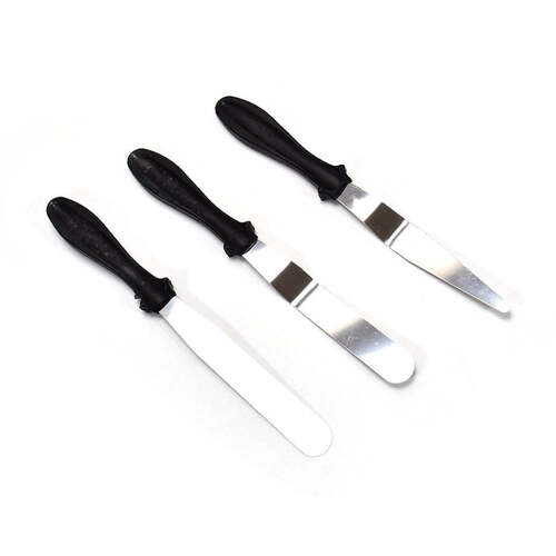 3-in-1 Multi-Function Stainless Steel Cake Icing Spatula Knife Set (7610)