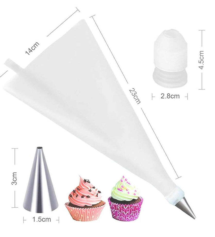 Cake Decorating Nozzle with Piping Bag Stainless Steel Piping Cream Frosting Nozzles (0805)