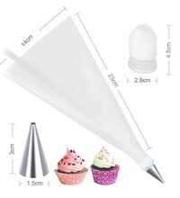 Cake Decorating Nozzle with Piping Bag Stainless Steel Piping Cream Frosting Nozzles (0805)