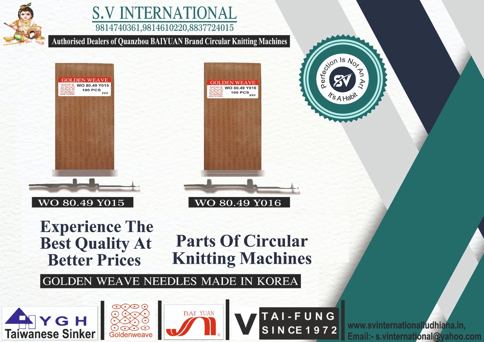 WO 80.49 Y015 - 16 - Circular Knitting Machine Needle