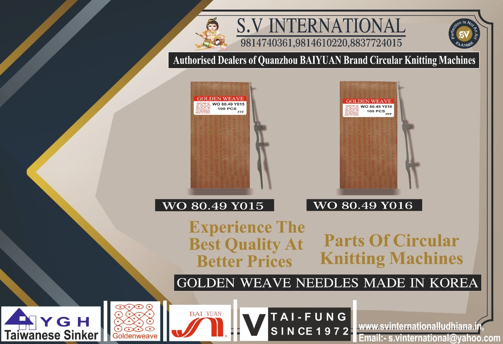 WO 80.49 Y015 - 16 - Circular Knitting Machine Needle