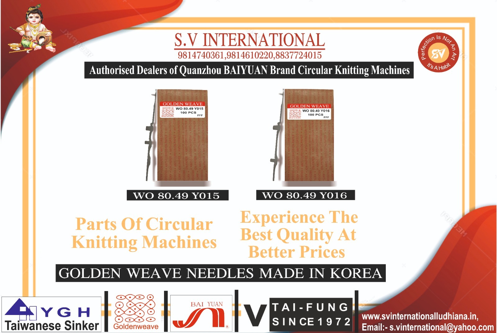 WO 80.49 Y015 - 16 - Circular Knitting Machine Needle