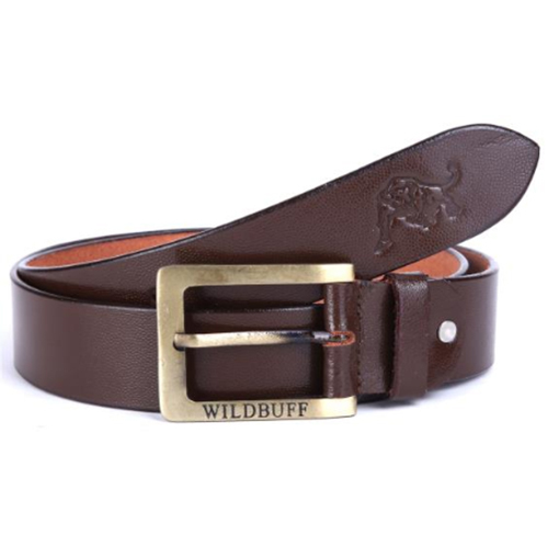 Mens Premium Leather Belt - Leather Material, Brown Color, Plain Style | Designed for Comfort and Everyday Style