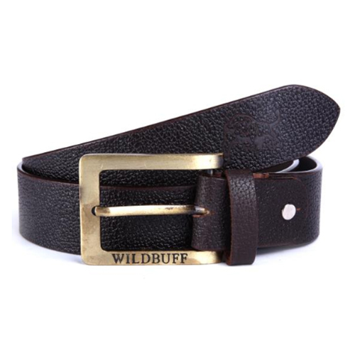 Ruff and Tuff Leather Belt - Genuine Leather, Black Color | Warranty Included, Plain Style for Men