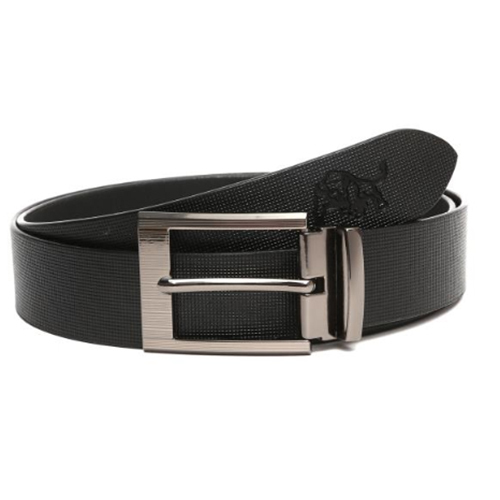 Mens Black Leather Belt - Leather Material, Size Adjustable, Black Color | Stylish Plain Design for Modern Male Wardrobe