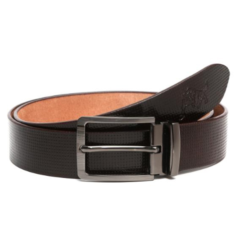 Partywear Mens Leather Belt - Brown Leather | Plain Design for Stylish Male Attire