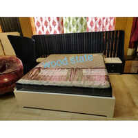 Wooden King Size Bed - Artwork: Machine Made