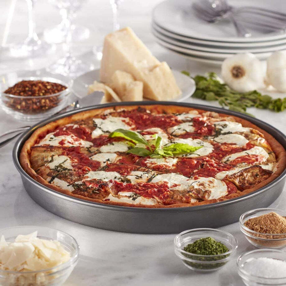 Steel Non-Stick Round Plate Cake Pizza Tray Baking Mould (2208)