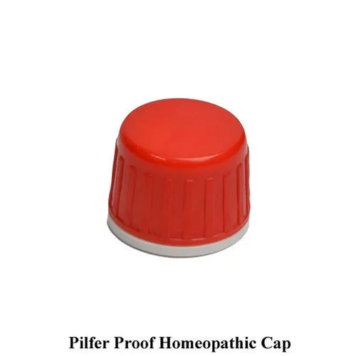 Red And White Pilfer Proof Homeopathic Cap