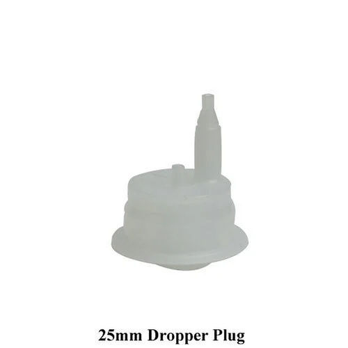 White 25Mm Dropper Plastic Cap