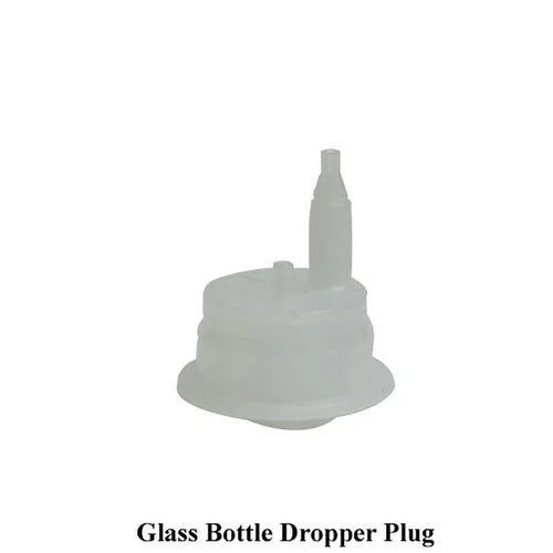 White Glass Bottle Dropper Plug