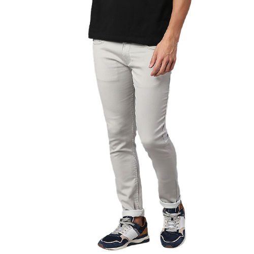 Mens Casual Beige Jeans