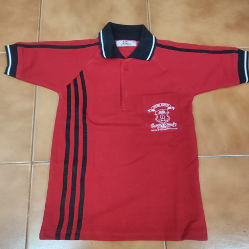 Red Color School Uniform T Shirt