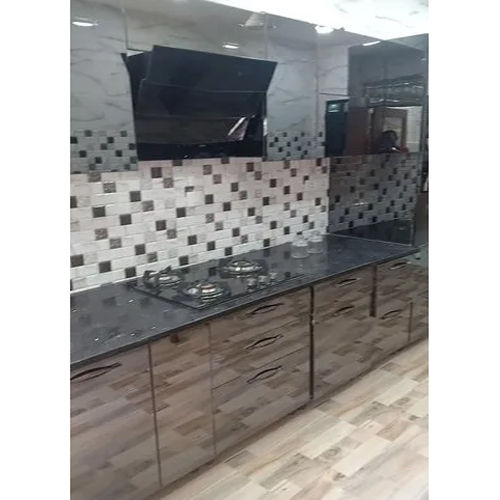 Stainless Steel Black Mirror Modular Kitchen