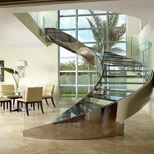 Mirror Finish Stainless Steel Stairs