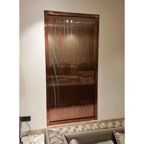 Brass finishing metal screen  Metal doors design, Grill door