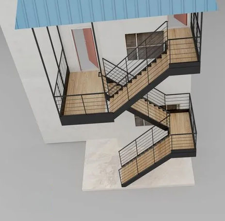 Easily Assembled Residential Staircase