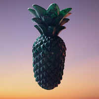 Pineapple Fruit Wax Perfumed Candle Statue / Idol