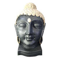 Terracotta Black Buddha Handmade Statue