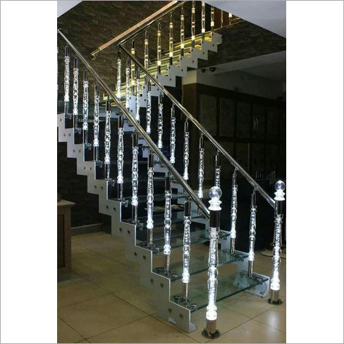 Acrylic Stainless Steel Staircase