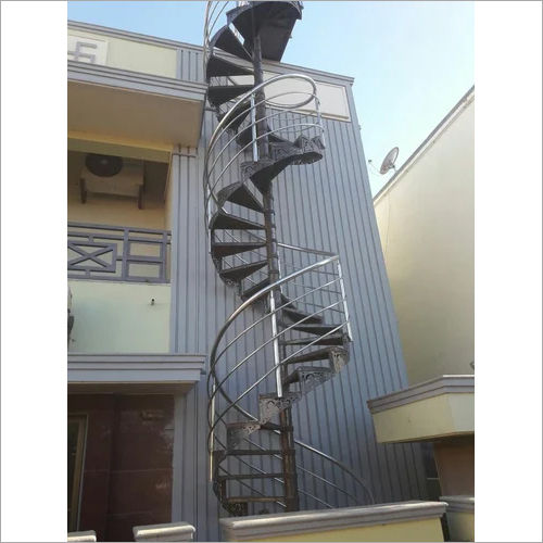 Outdoor Stainless Steel Spiral Staircase