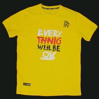 Yellow Color Printed Men T Shirts