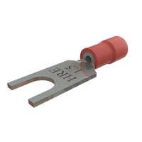 Fork Type Tinned Copper Cable Terminal Ends - Aluminum, Red Color, Silver Plated Finish | Industrial And Machinery Applications, Warranty Included