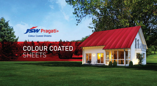 Jsw Pragati Plus Az70 Roofing Profile Sheet - Length: Custom  Centimeter (Cm)