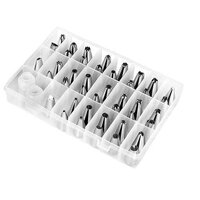 Cake Decorating Nozzle Set - 24 Pcs, Stainless Steel Material, Assorted Multi-color Design, Perfect For Professional And Home Bakers